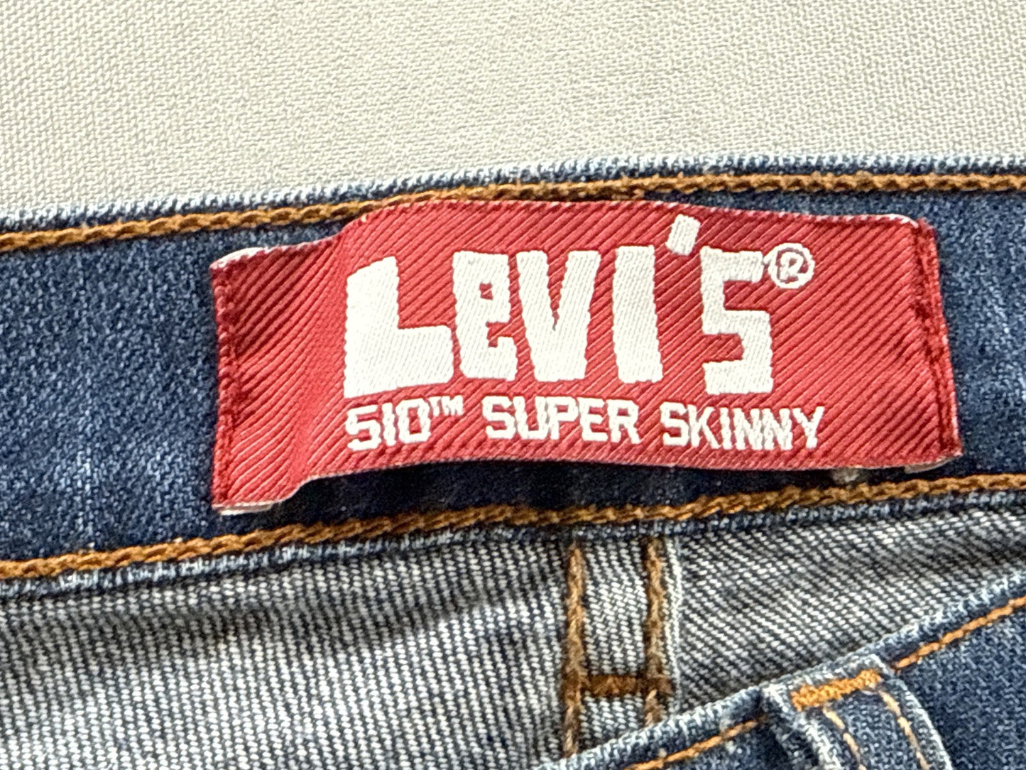Levi's Skinny Jeans 27X27 Blue Distressed Faded Stretch Denim Mid Rise