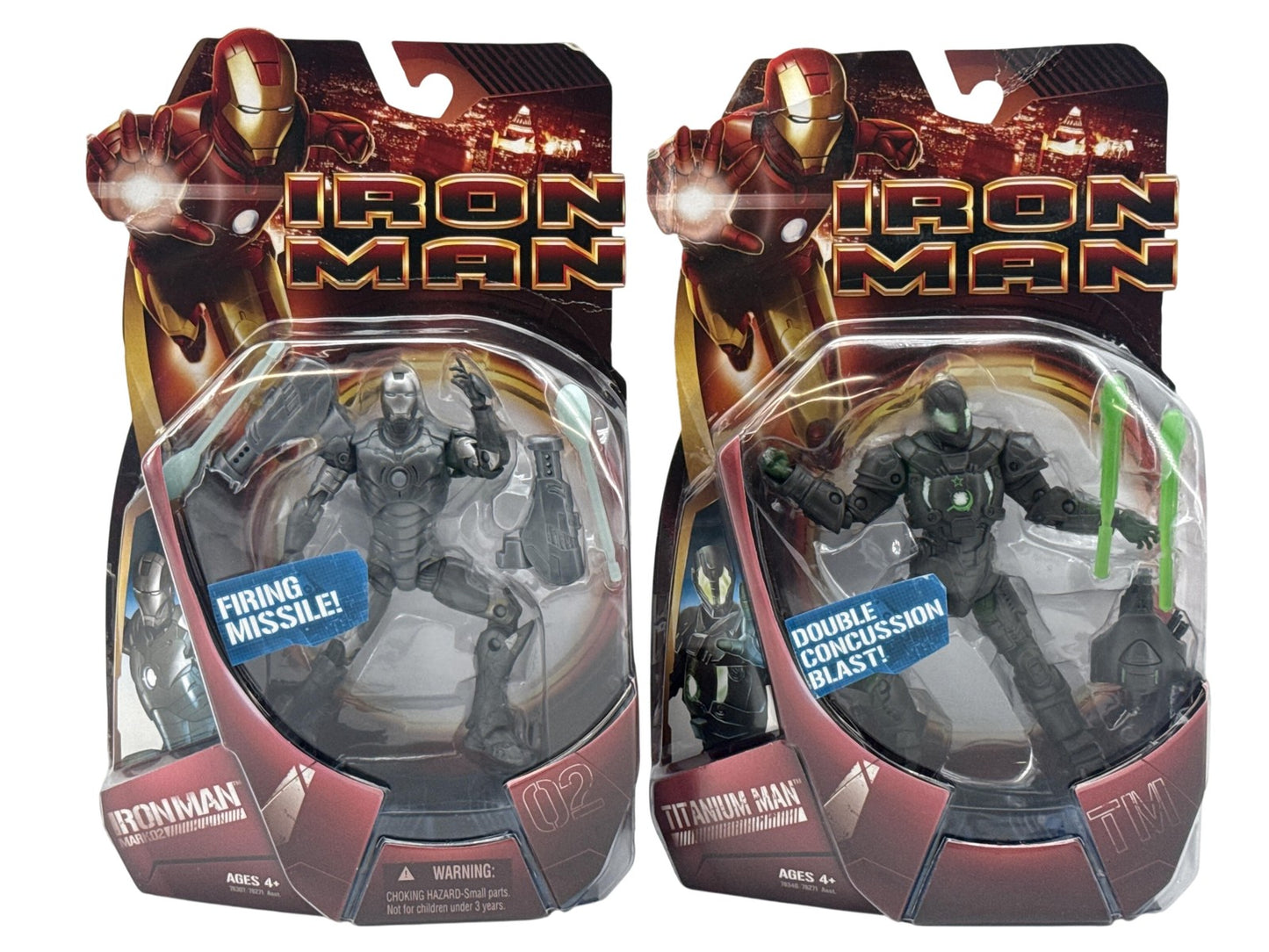 Marvel Iron Man Movie Mark 02 Titanium Man Action Figure 2 Figure Set Hasbro New