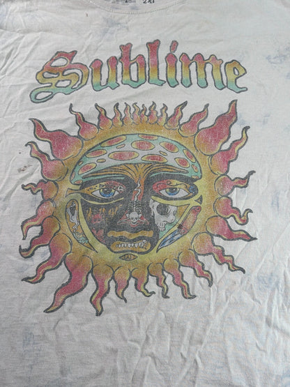 Sublime 40oz To Freedom Sun Double Sided Bleach Tie Dye Band Tee Mens 2XL NWT