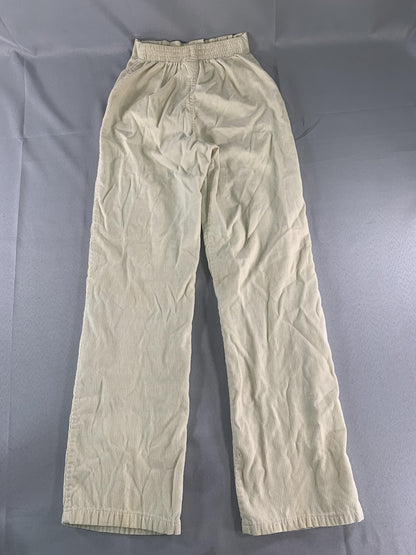 Ocean Pacific Pants Youth 7 Beige Corduroy Elastic Waist Zip Fly OP Sunwear Red