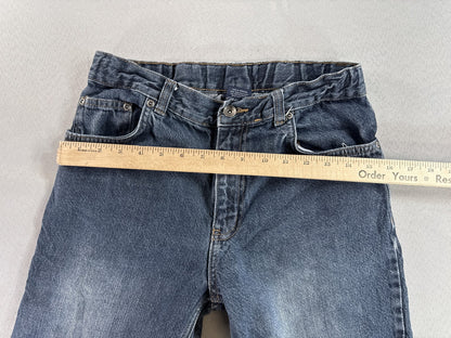 Faded Glory Straight Leg Jeans 16 Blue Distressed Cotton Organic Regular