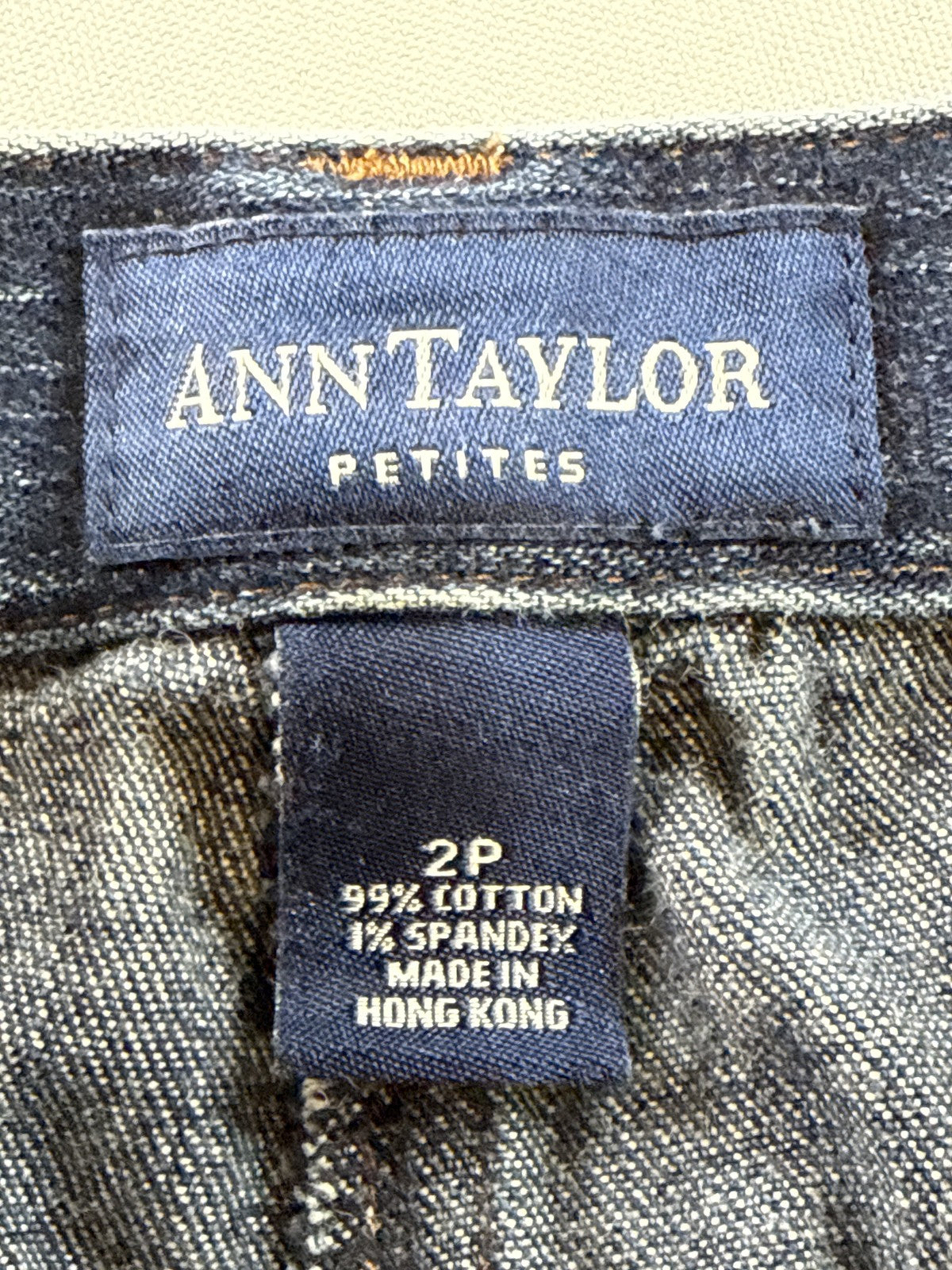 Ann Taylor Classic Straight Leg Jeans Womens 2P Blue Cotton Spandex Stretch Slim