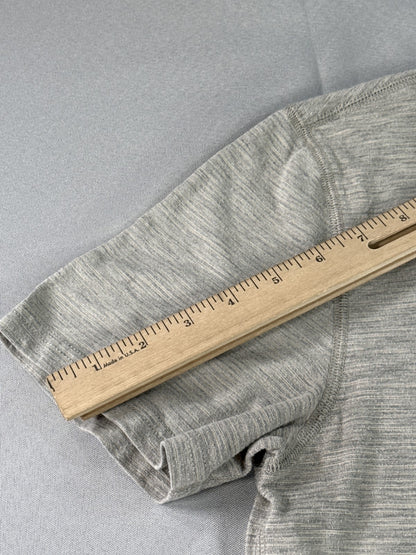 SONOMA Henley Shirt S Gray Cotton Blend Short Sleeve Soft Solid VN Mens Relaxed