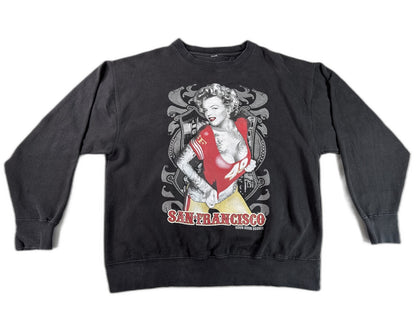 Unbranded San Francisco 49ers Sweatshirt Men's M Black Cotton Crewneck Long