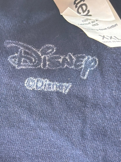 Disney Little Mermaid Mens 2XL Navy Ariel Crescent Moon Sketch Graphic Tee Shirt