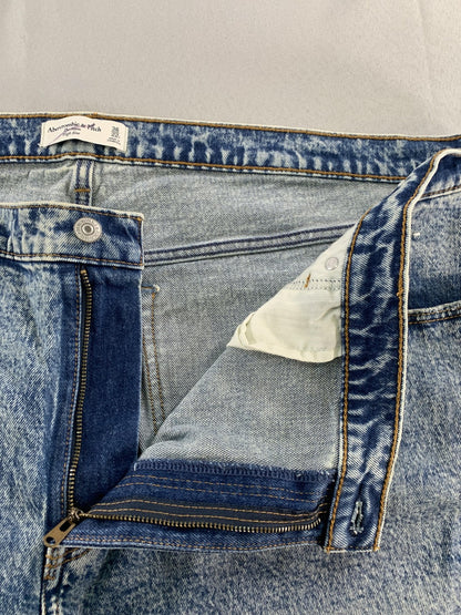 Abercrombie & Fitch Jeans Womens 36 Blue High Rise The Mom Distressed Denim