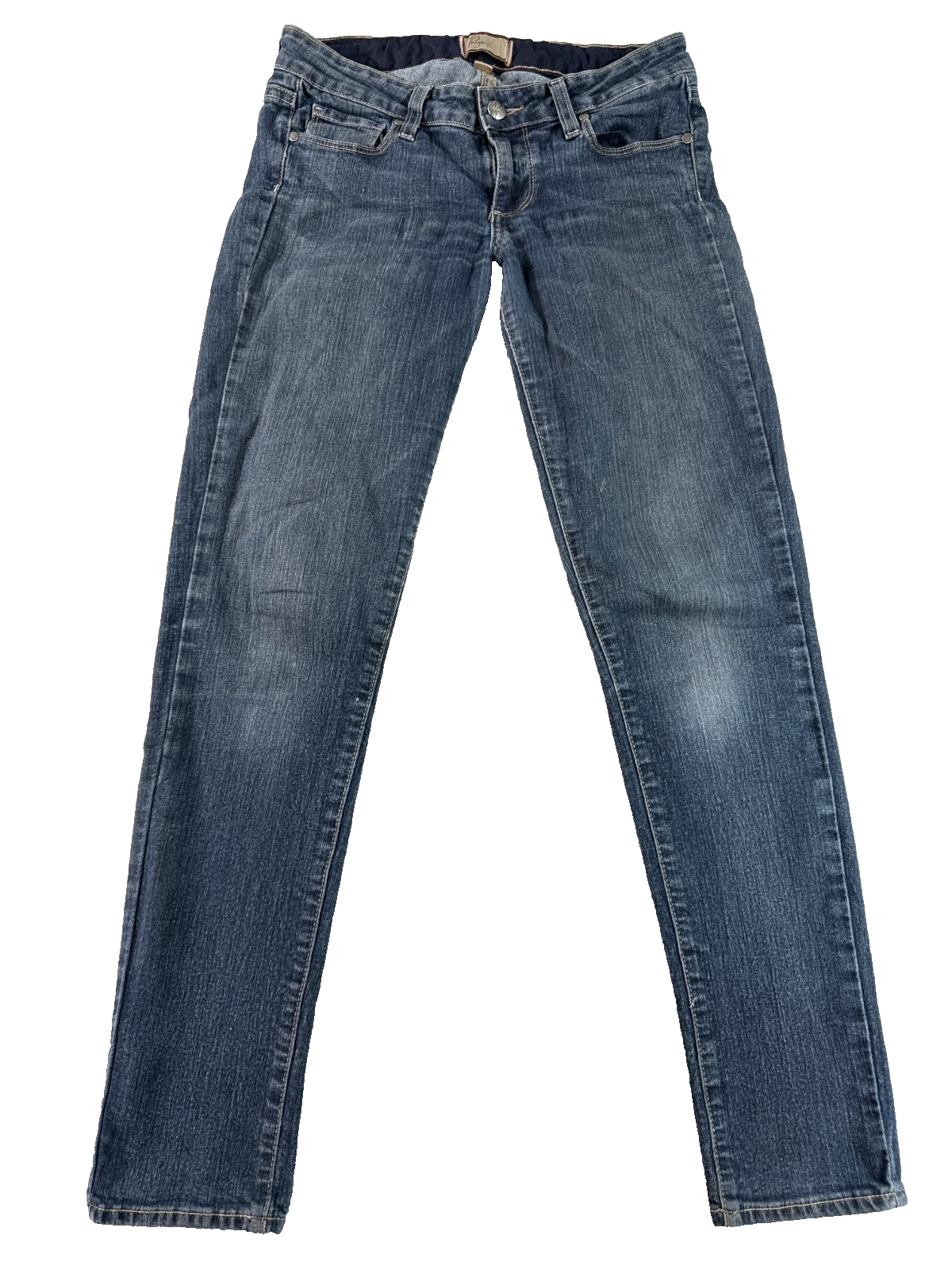 Paige Peg Skinny Jeans Womens 26 Dark Wash Blue Stretch Low Rise Denim Tapered