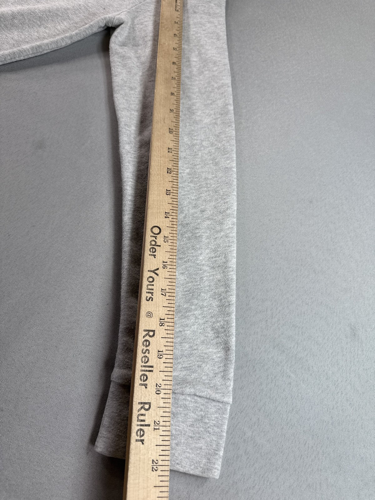 H&M Hoodie S Gray Cotton Blend Long Sleeve Drawstring Hood Regular Fit Slim