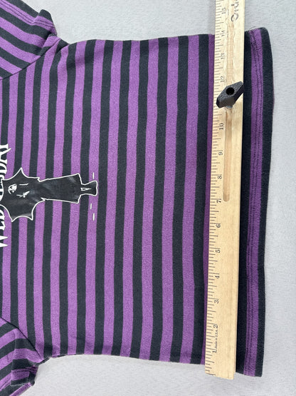 Mad Engine Wednesday Addams TV Show Graphic Tee M M/M Black/Purple 100% Cotton