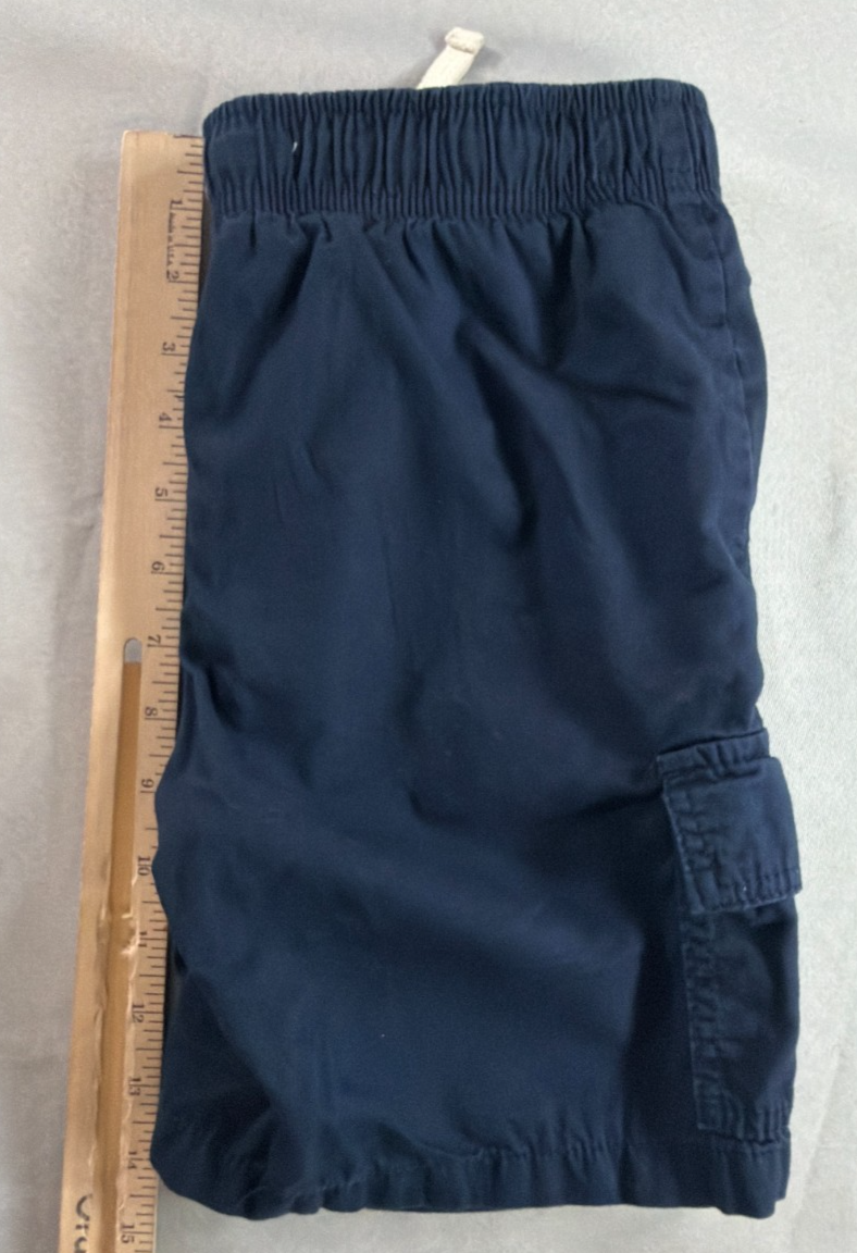 Bundle Boys Old Navy Blue Cargo Beige Pull Up Shorts Set of 2 Size Large 10-12