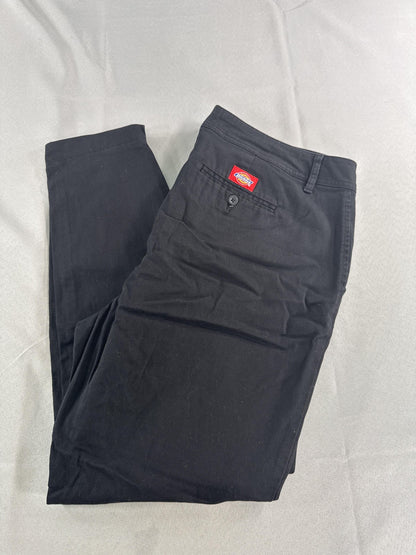 Dickies Girl Pants Womens 18 Black Skinny Stretch Casual School Uniform Chino