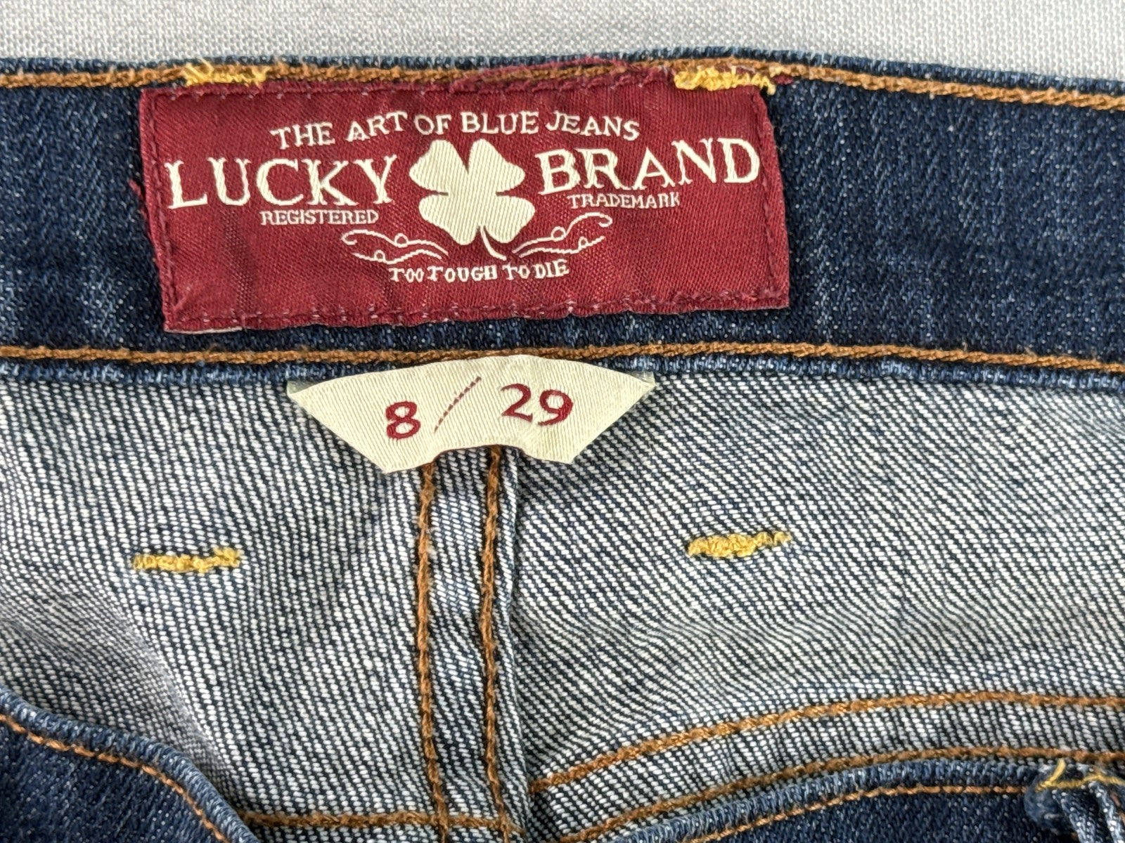 Lucky Brand Jeans 8 8/29 Blue Relaxed Fit Pocket Cotton Spandex Mid Rise