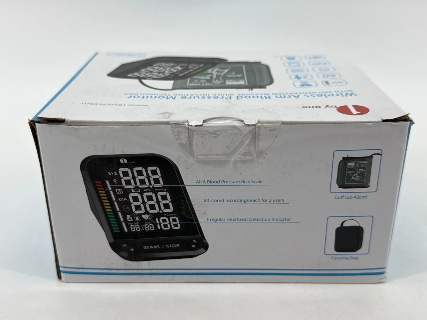 1byone Wireless Arm Blood Pressure Monitor Cuff App Support TMB-1585-BS Apparel