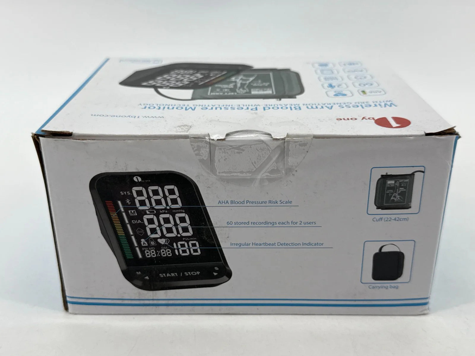 1byone Wireless Arm Blood Pressure Monitor Cuff App Support TMB-1585-BS Apparel