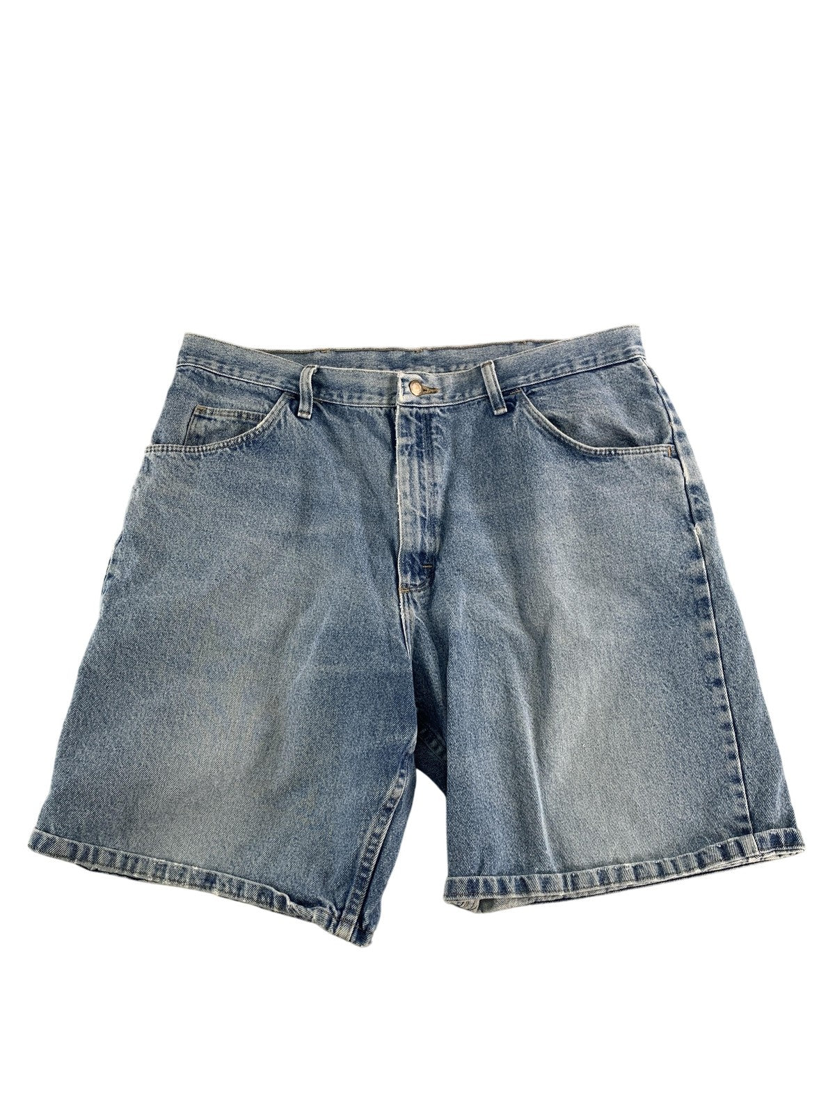 Wrangler Shorts Mens 38 Blue Denim Casual Classic 5 Pocket Relaxed Fit Cotton