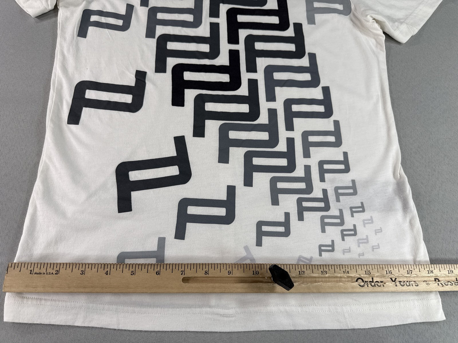 Porsche Design Graphic Tee M White Cotton Modal Crewneck Short Sleeve Regular