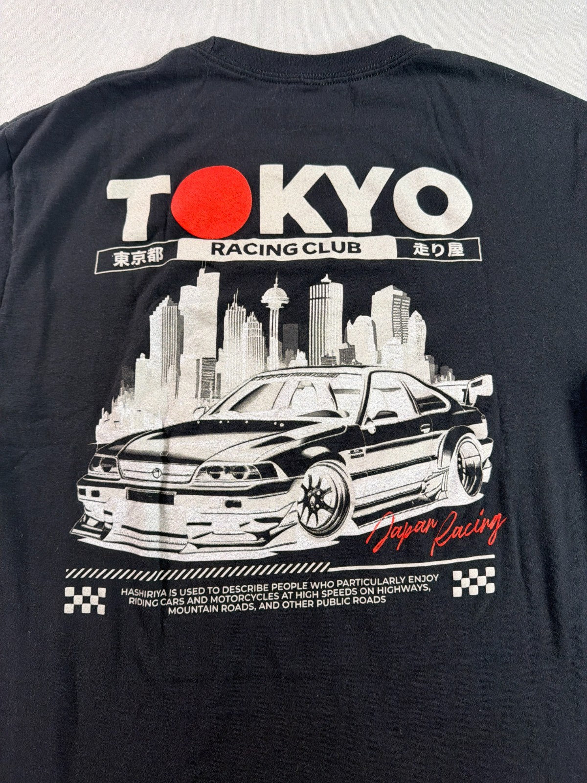 Tokyo Racing Club JDM Bowery Supply Co Black Japan Hashiriya Graphic Tee Med