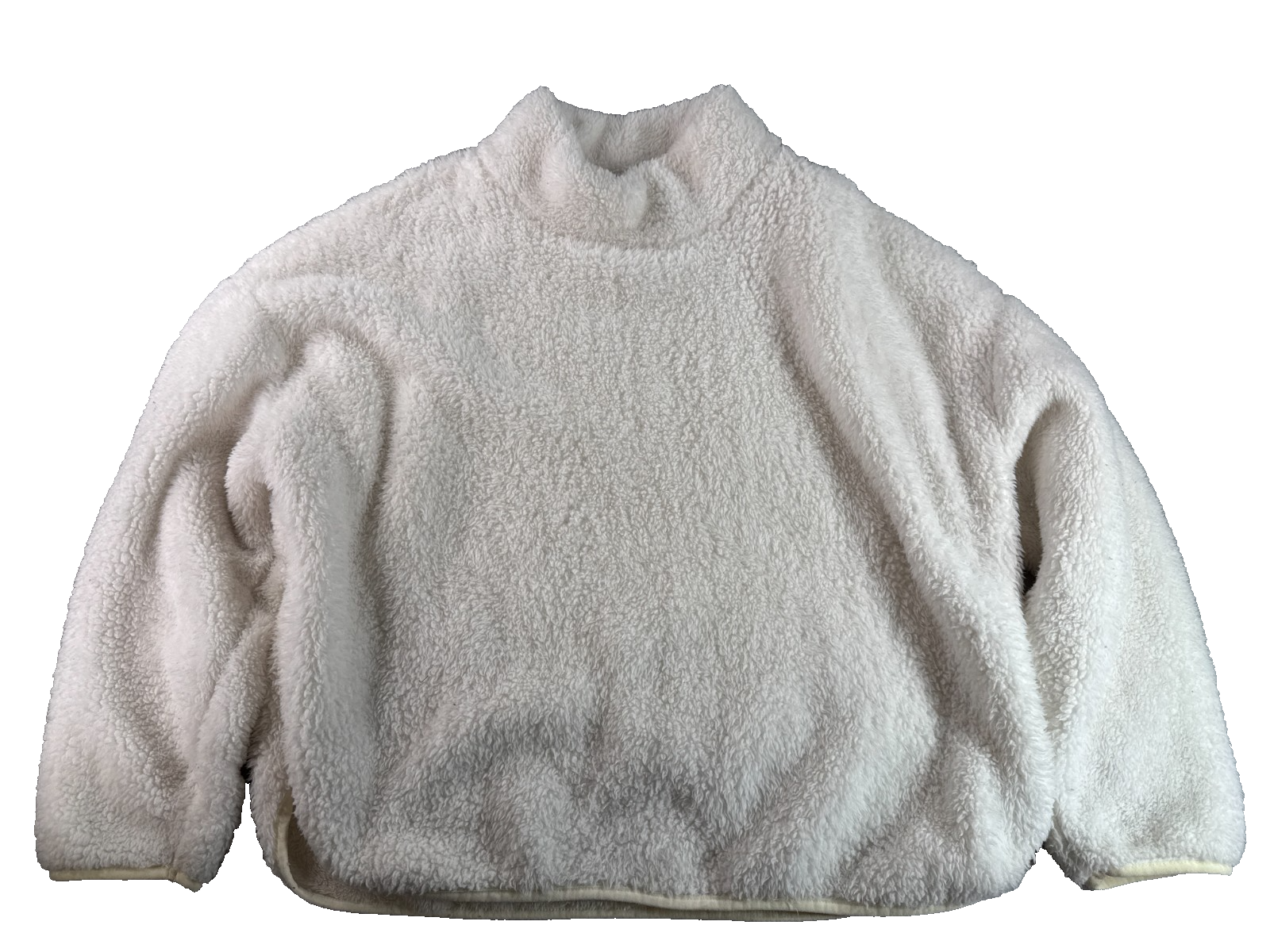 Calvin Klein Performance Sherpa Pullover Womens XL White Fleece Mock Neck Cozy