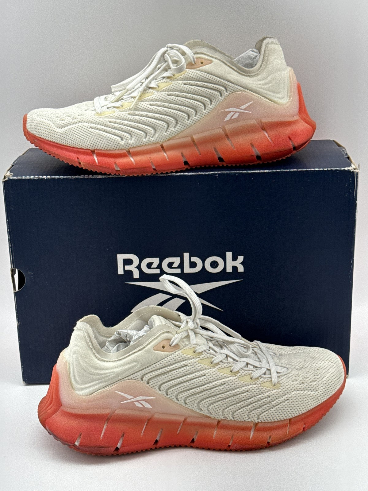 Reebok Classic Rocket Ice Low Athletic Shoes Womens 8½ White/Orange Mesh