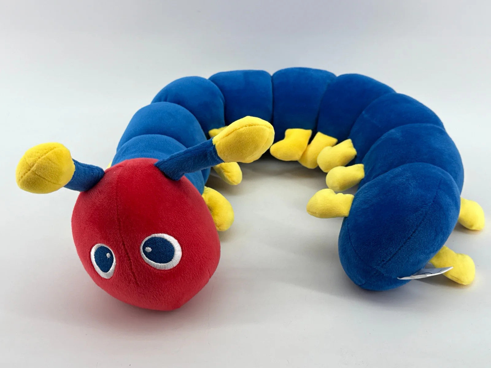Bintiva Sensory Weighted Caterpillar Plush 30" Toy Blue Red W/ Bag Calming Toddl