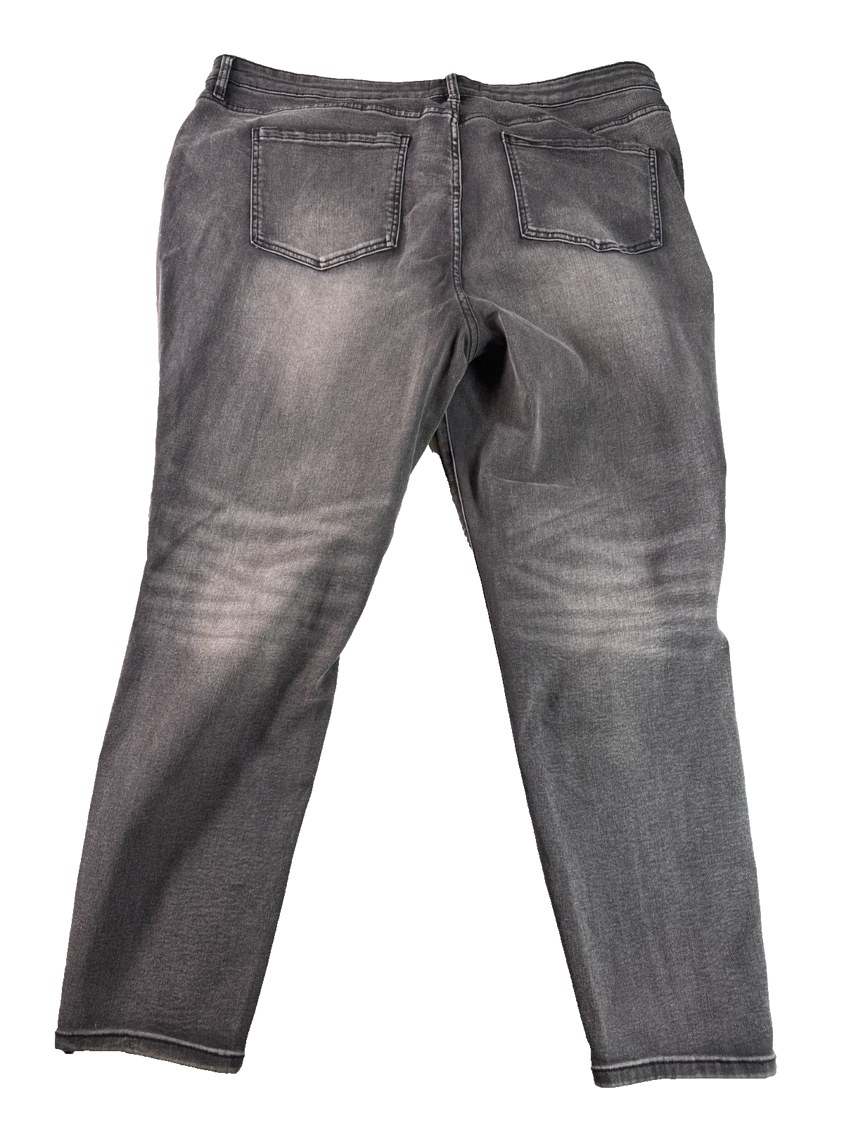 Fashion Nova Plus Skinny Jeans Womens 22 Black Wash Distressed Stretch Denim