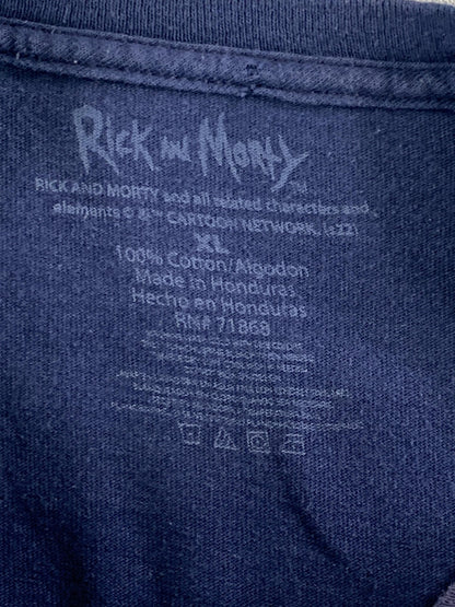 Rick and Morty Shirt Mens XL Blue Cartoon Graphic Tee Adult Portal Comedy Show