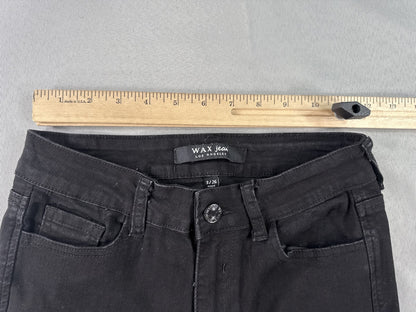 WAX Skinny Distressed Ripped Black Jeans 6 Womens Denim High Waist Pants Faded