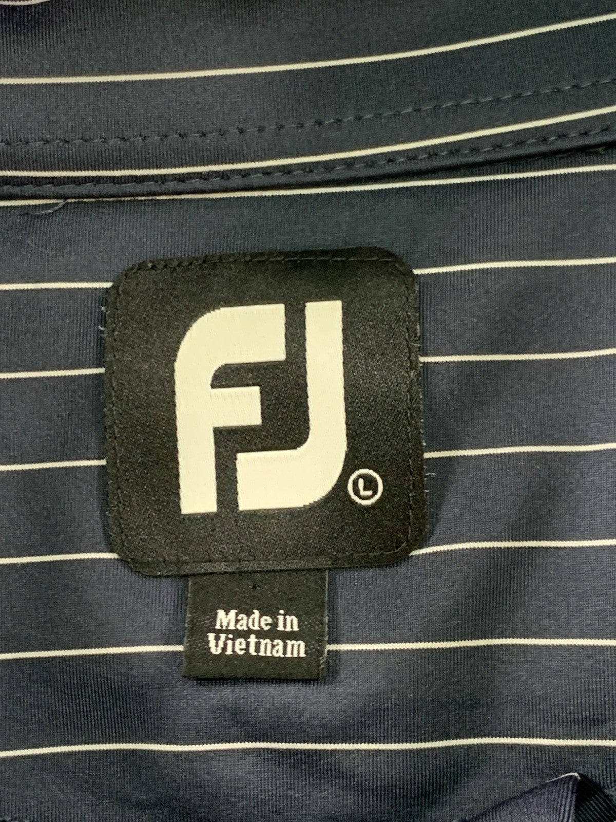 FootJoy Polo Shirt Mens Large Striped Performance Golf Lightweight Red Hill