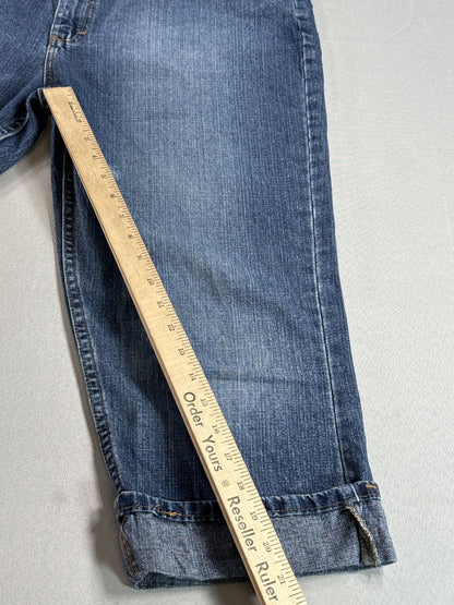 Riders Jeans 16 M Womens Blue Relaxed Fit High Rise Straight Leg Denim Pockets
