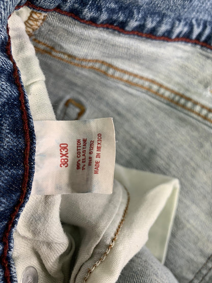Arizona Jeans Mens 38x30 Slim Straight Flex Denim Comfort Classic Distressed