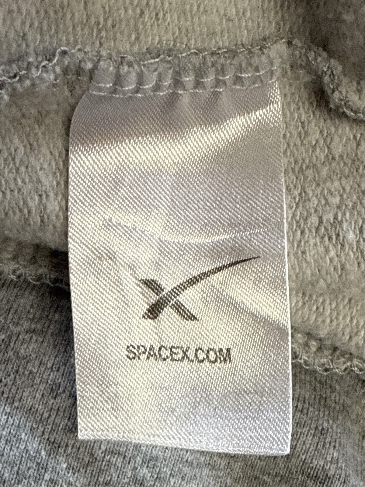 SpaceX Graphic Jacket Mens L Gray Full Zip Long Sleeve Collared Regular Fit Logo