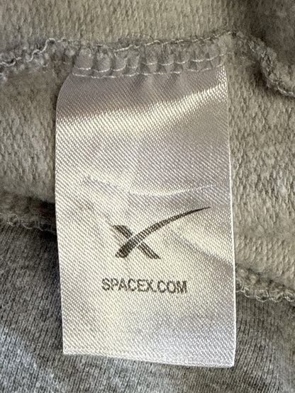 SpaceX Graphic Jacket Mens L Gray Full Zip Long Sleeve Collared Regular Fit Logo