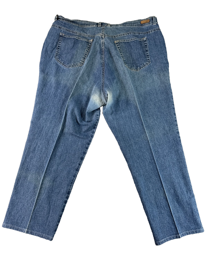 Gloria Vanderbilt Amanda Capri Jeans Womens 16 Blue Stretch Denim Mid Rise
