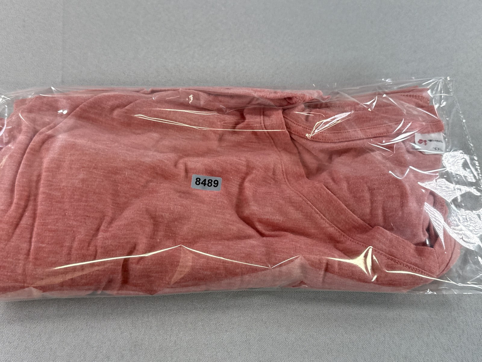 WINOLL Neck Tee Unisex XXL Pink Cotton Blend Relaxed Fit Short Sleeve Solid
