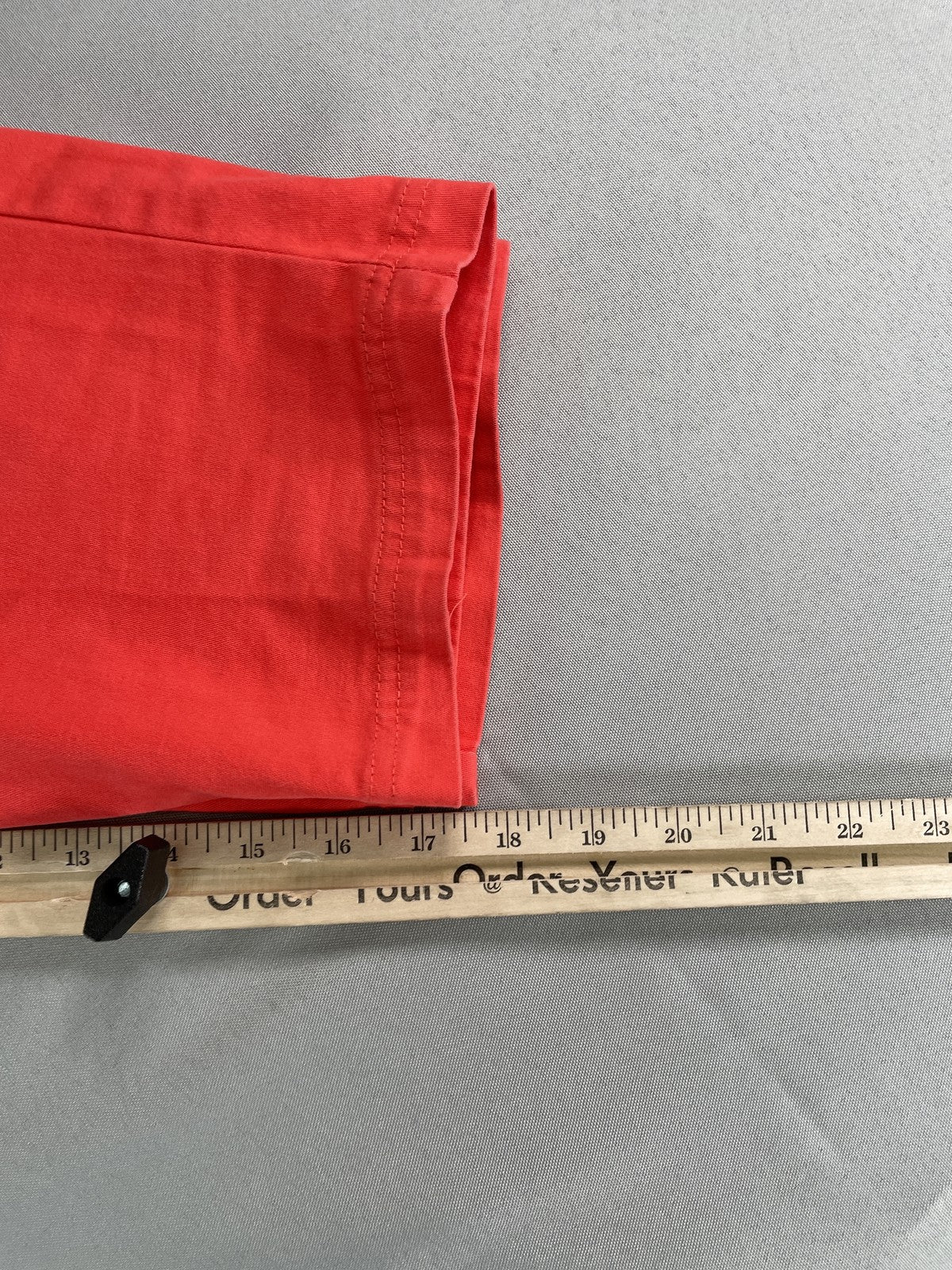 St Johns Bay Pants Womens 10 Red Cropped Capri Flat Front Casual Summer Chinos