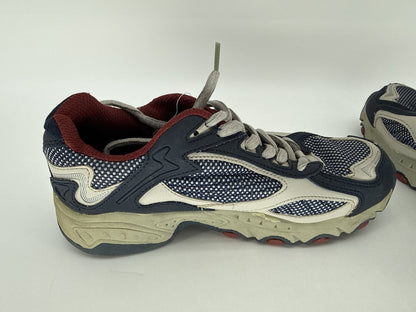 PRIMARK essentials Athletic Sneakers Womens 4 Navy Blue Red Mesh Synthetic Lace