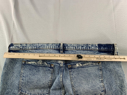 Abercrombie & Fitch Jeans Womens 36 Blue High Rise The Mom Distressed Denim