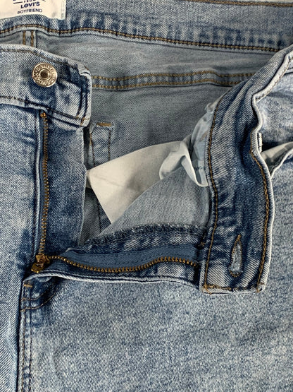 Denizen Levi’s Boyfriend Cutoff Jean Shorts W38 High Rise Frayed Hem Light Wash