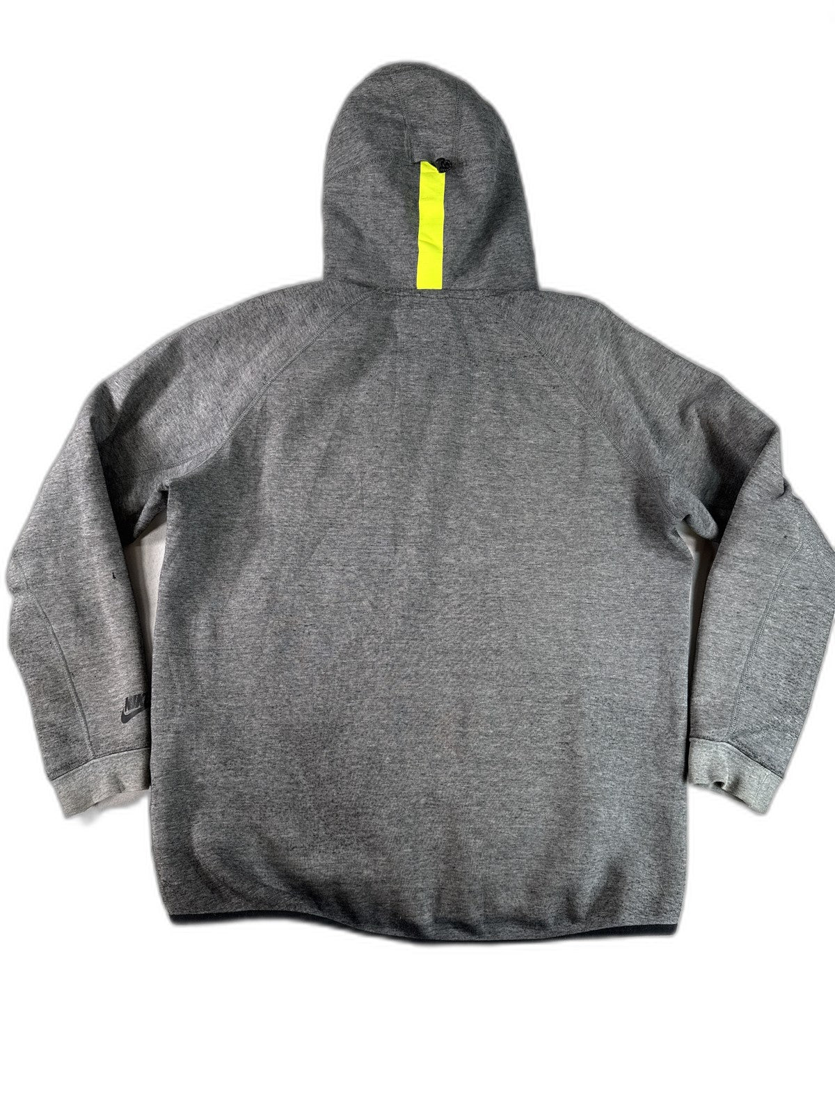 Nike 037 Hoodie L Gray Cotton Pullover Hooded Long Sleeve Regular Fit Men