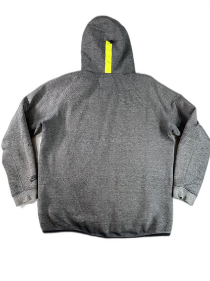 Nike 037 Hoodie L Gray Cotton Pullover Hooded Long Sleeve Regular Fit Men
