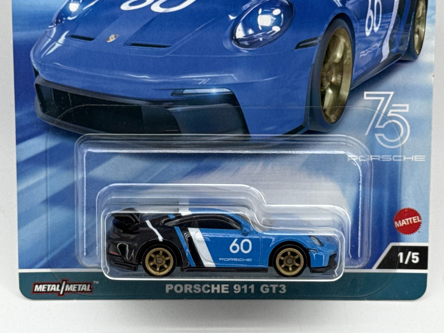 Hot Wheels Speed Machines Porsche 911 GT3 Die Cast Car 1:64 Blue Metal Culture