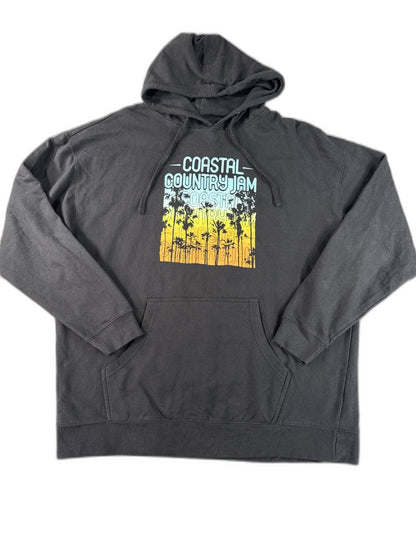 Independent Trading Co Coastal Country Jam Music Hoodie 2XL Black Cotton