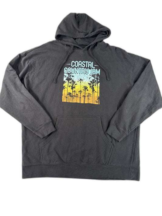 Independent Trading Co Coastal Country Jam Music Hoodie 2XL Black Cotton