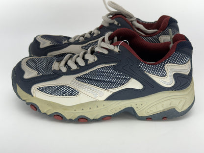 PRIMARK essentials Athletic Sneakers Womens 4 Navy Blue Red Mesh Synthetic Lace