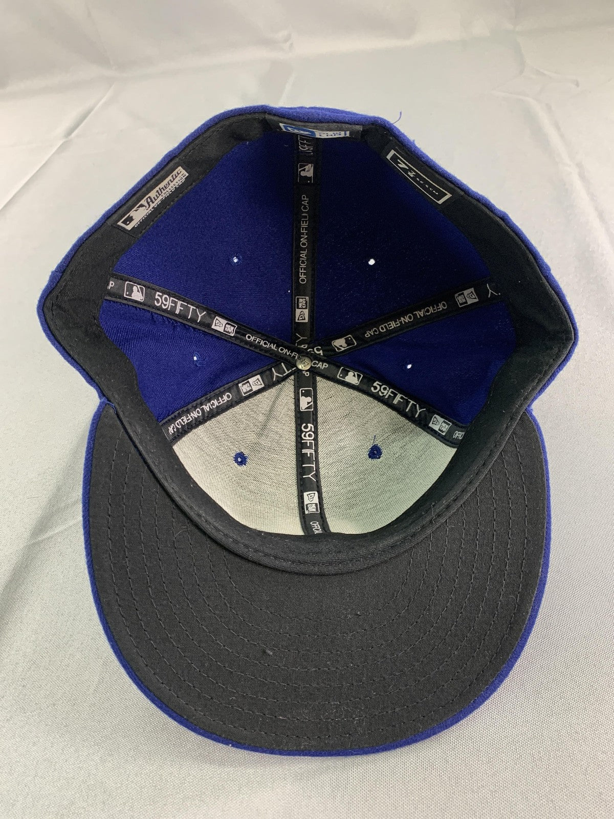Chicago Cubs Hat Cap Fitted Mens 7 7/8 Blue Red MLB Baseball 59FIFTY New Era 62