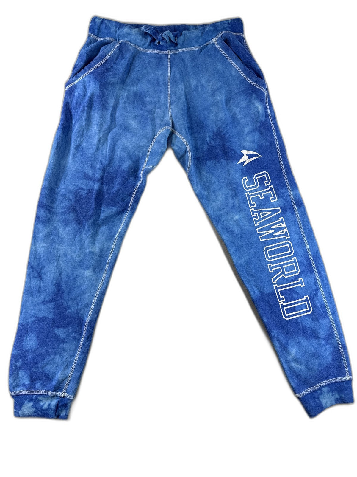 SeaWorld Lounge 36x26 Sweatpants Unisex Blue Cotton Regular Fit All Over Print