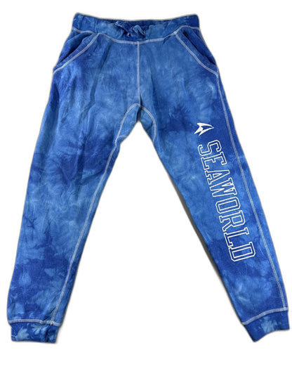 SeaWorld Lounge 36x26 Sweatpants Unisex Blue Cotton Regular Fit All Over Print