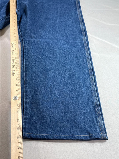 Wrangler Riggs Workwear Jeans Men 44x32 Carpenter Relaxed Fit Blue Denim