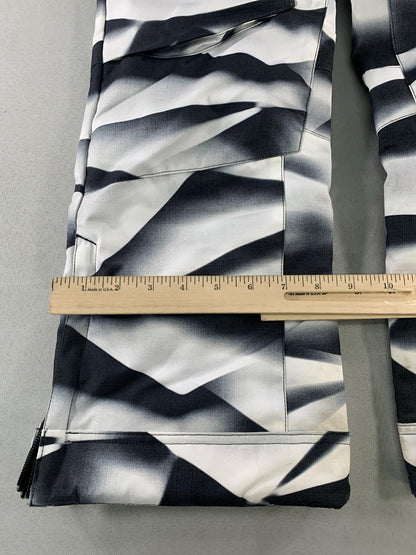 Obermeyer Pants Youth Teen Small 8 Black White Print Ski Snow Insulated 45026 on