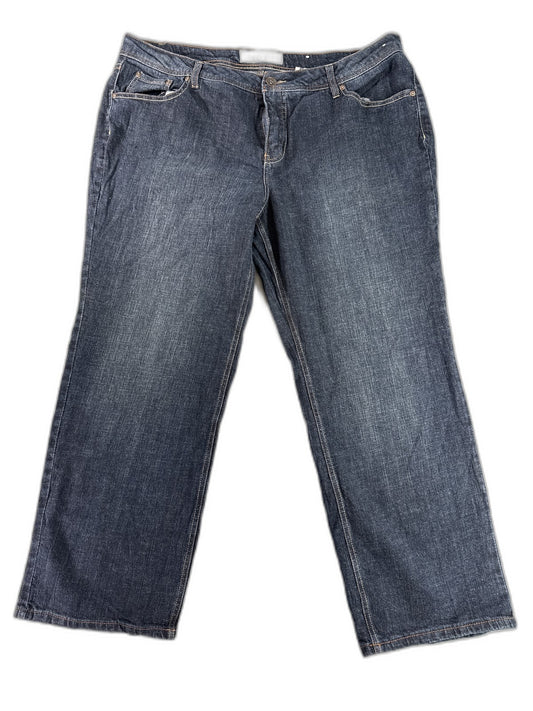 EASED Dark Straight Leg Jeans 26 Blue Cotton Spandex Designer Luxury Mexico